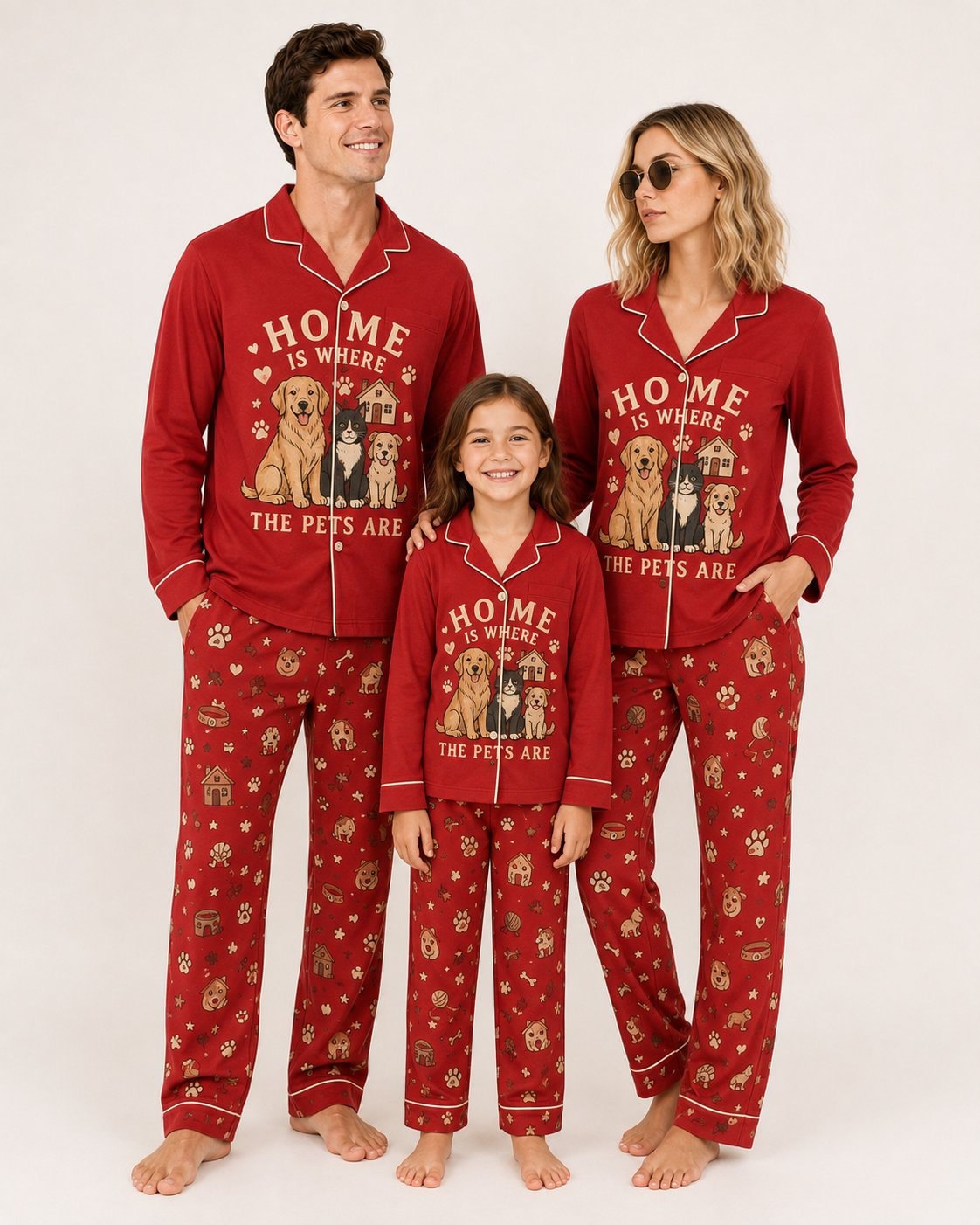 Home Is Where the Pets Are Family Matching Pajamas