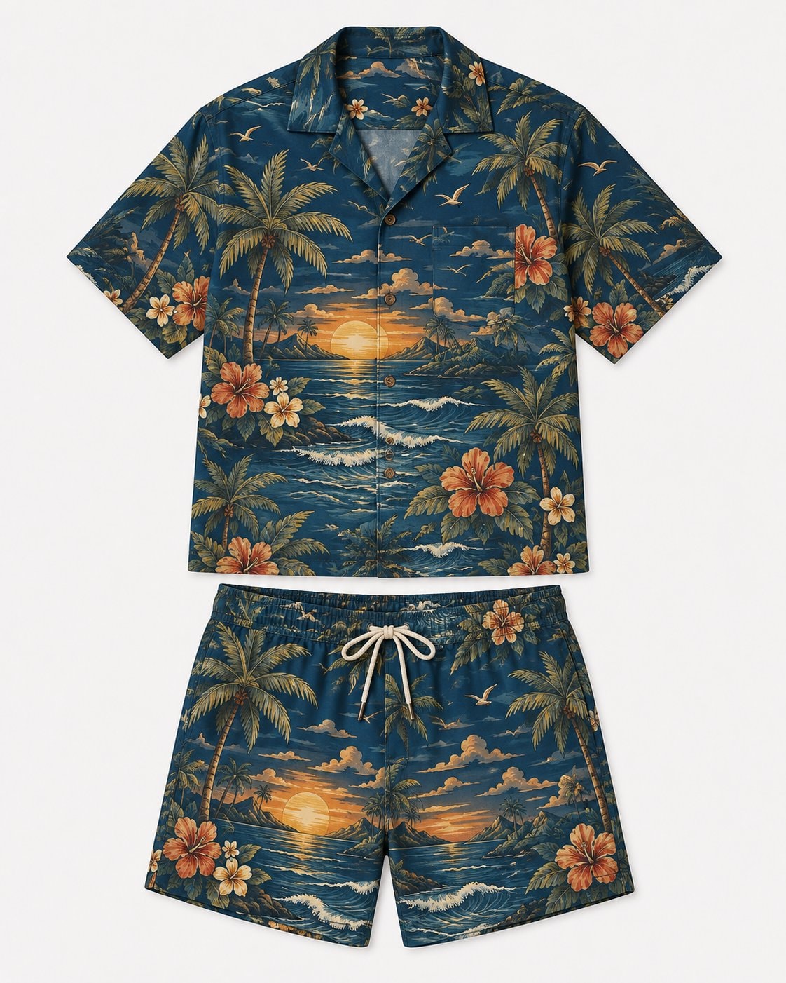 Coastal Palms Together Matching Beachwear Set