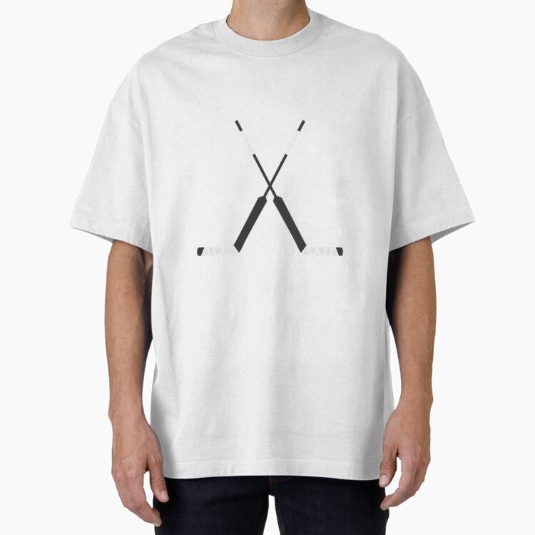 Double Hockey Sticks Sport Oversized T-Shirt