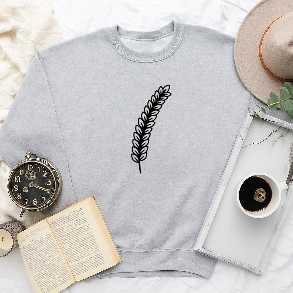 Elegant Botanical Illustration Of A Wheat Sheaf Sweatshirt