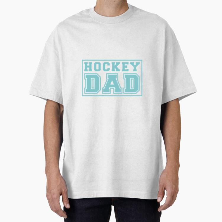 Hockey Dad Label Cut Out Oversized T-Shirt