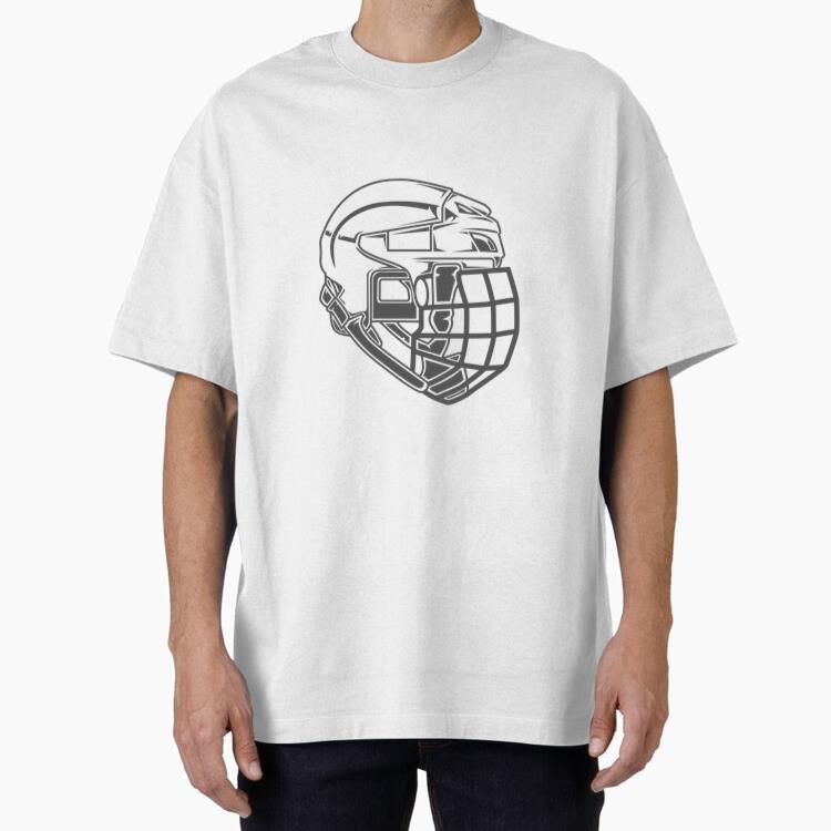 Hockey Goalie Filled Stroke Mask Oversized T-Shirt
