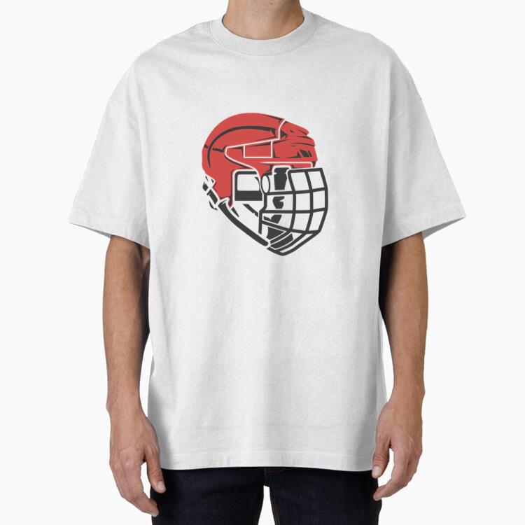 Hockey Goalie Mask Flat Oversized T-Shirt