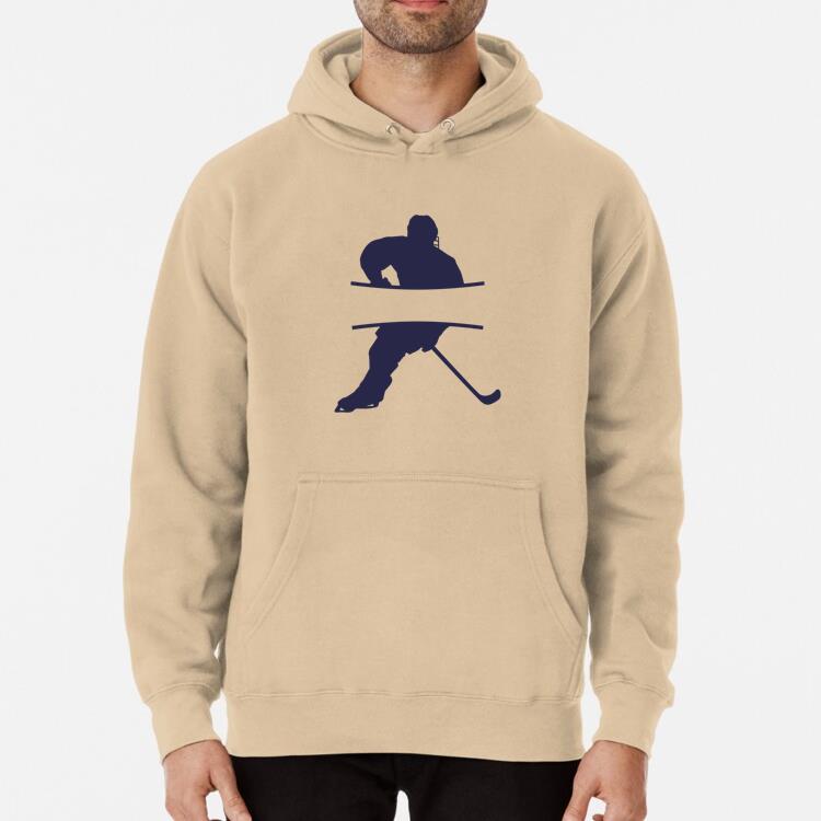 Hockey Player Label Silhouette Hoodie