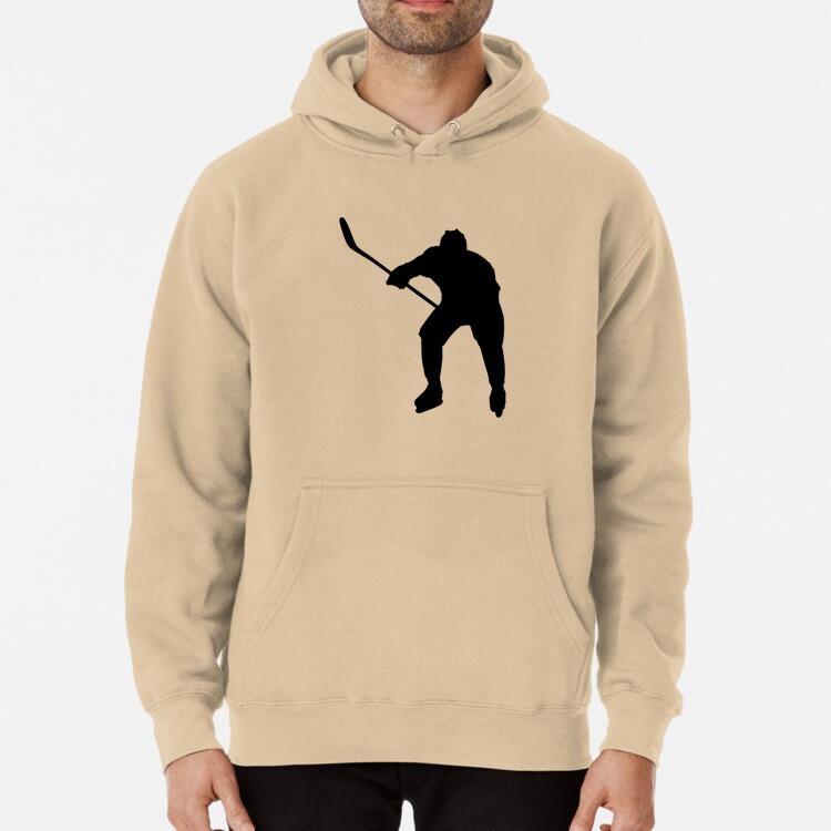 Hockey Player Shoot Silhouette Hoodie