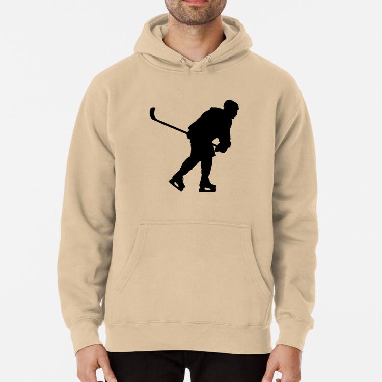 Hockey Player Skating Silhouette Hoodie