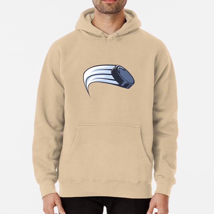 Hockey Puck In Movement Illustration Hoodie
