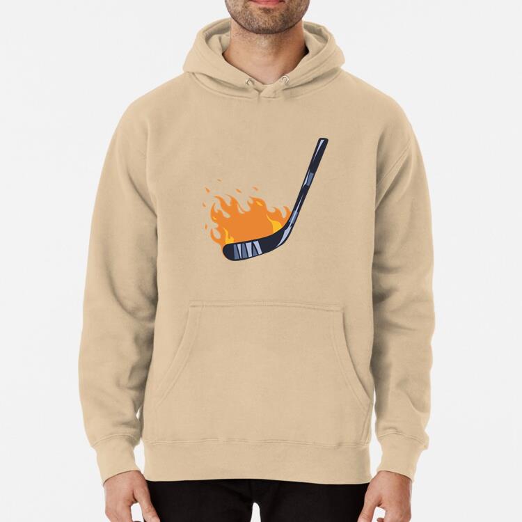 Hockey Stick On Fire Illustration Hoodie