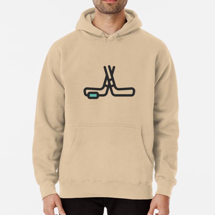 Hockey Sticks And Puck Icon Hoodie