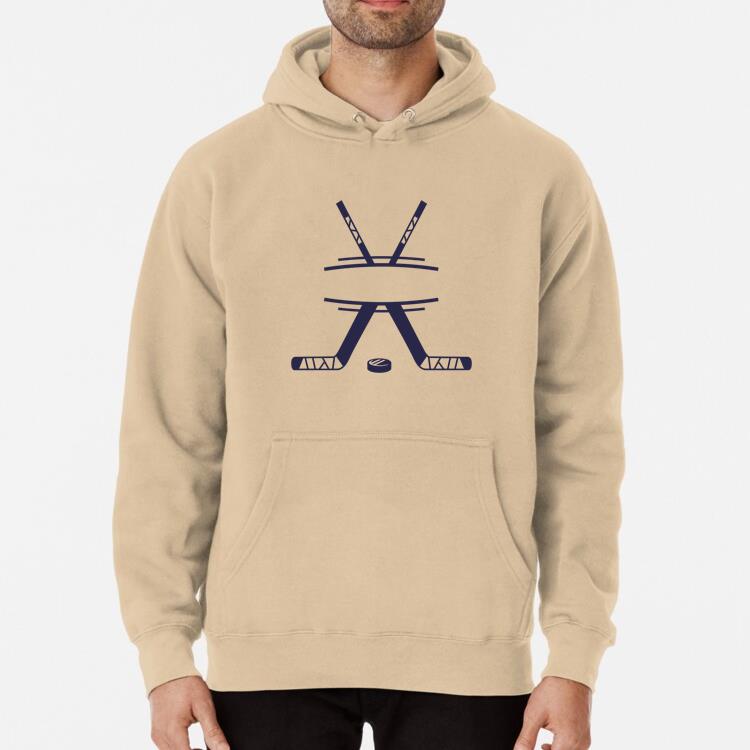 Hockey Sticks Label Cut Out Hoodie