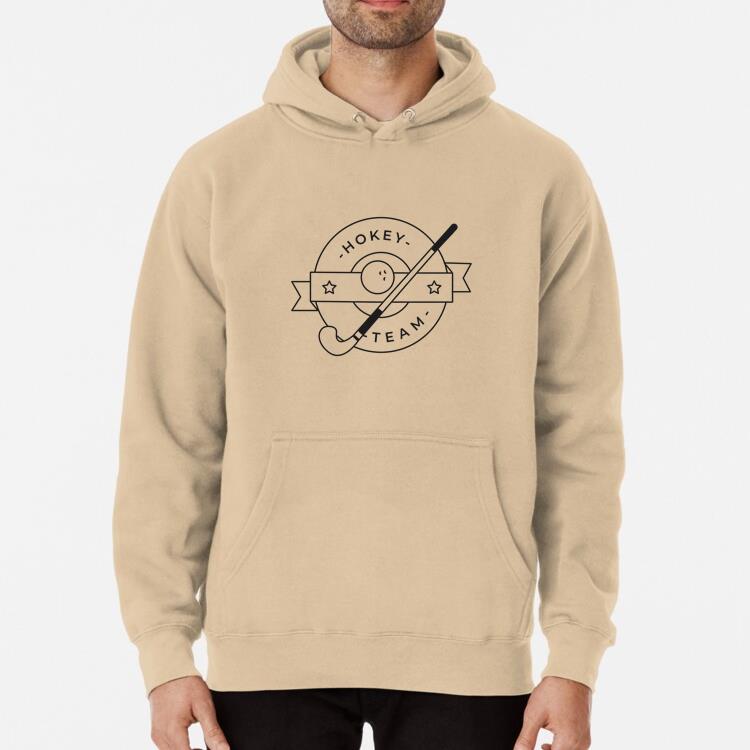 Hockey Team Stick Ball Badge Stroke Hoodie