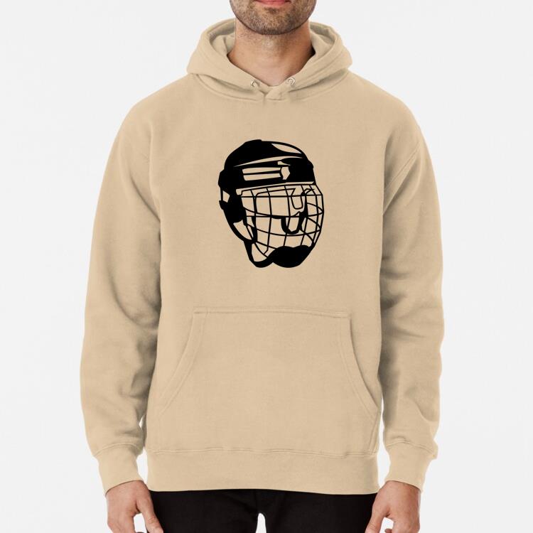Ice Hockey Helmet High Contrast Hoodie