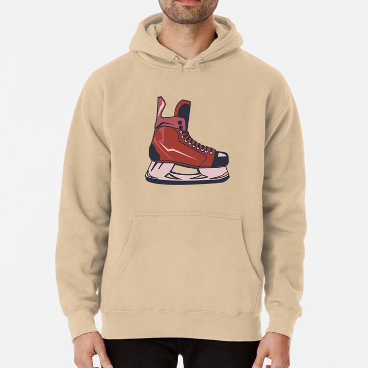 Ice Hockey Skate Illustration Hoodie