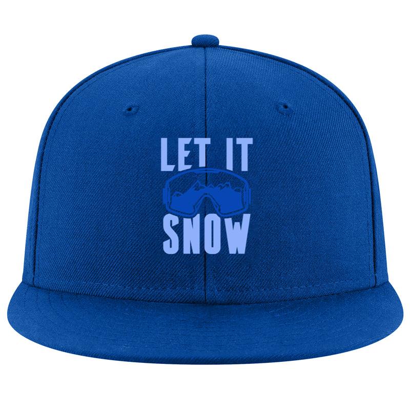 Let It Snow Ski Goggles Badge Cap