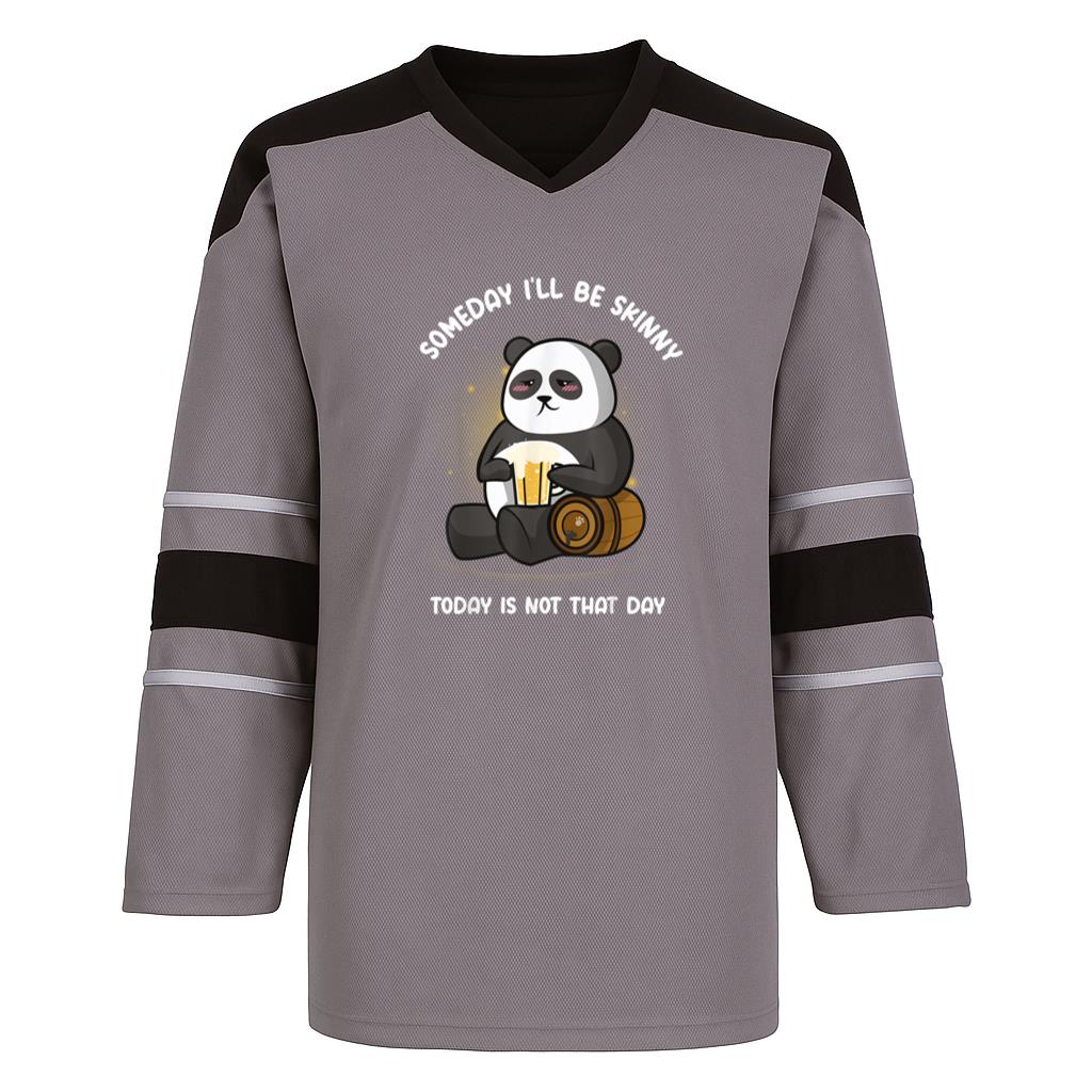 Panda Some Day Skinny Not That Day Hockey Jersey