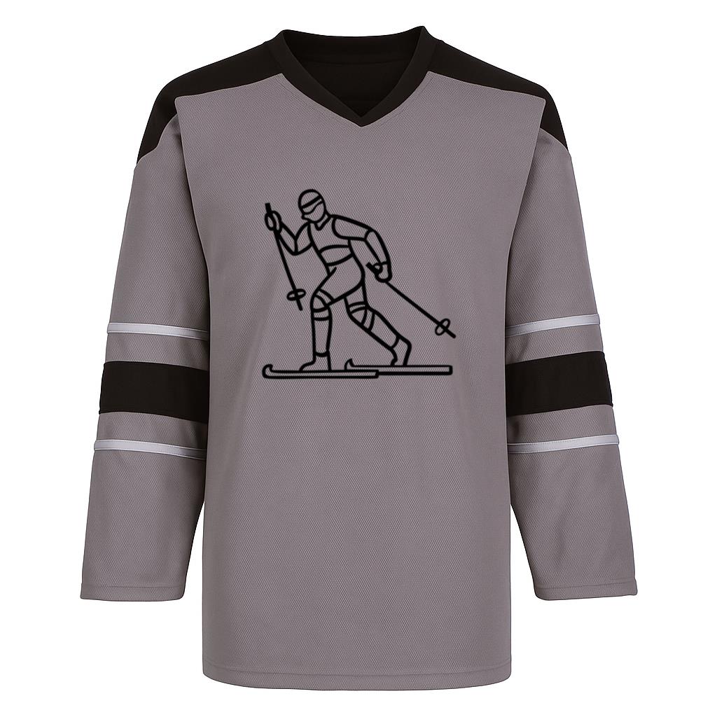 Person Skiing Stroke Design Hockey Jersey