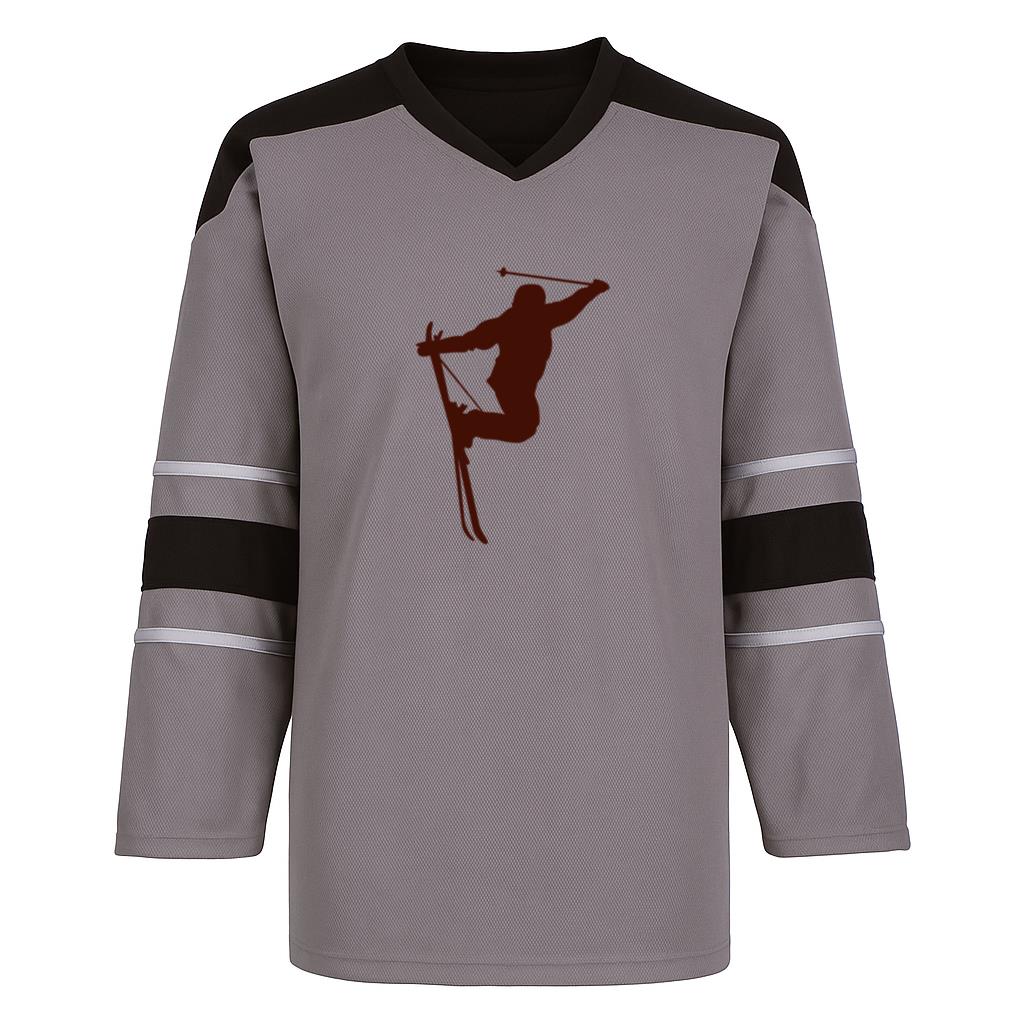 Ski Freestyle Jump Silhouette Hockey Jersey