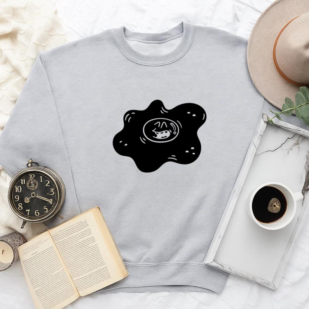 Whimsical Cartoon Character In Thought Bubble Design Sweatshirt