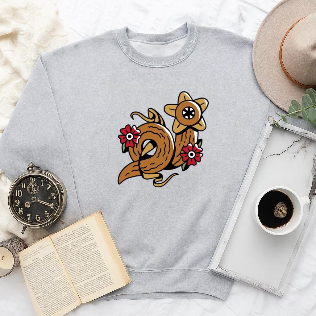 Whimsical Floral And Wood Inspired Illustration Sweatshirt