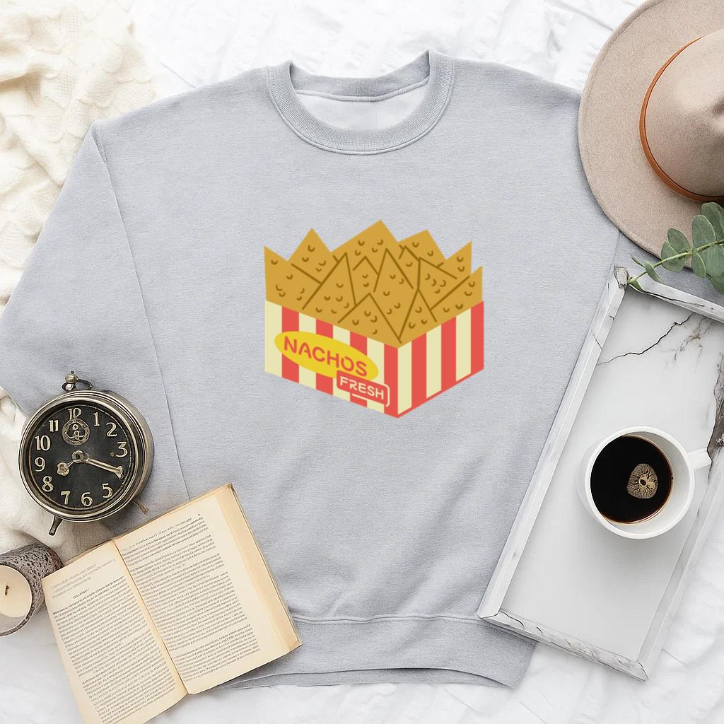 Whimsical Nachos Box Illustration Sweatshirt