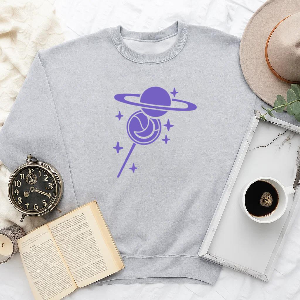 Whimsical Planet Lollipop Design Sweatshirt